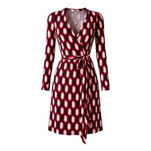 strapless open back dress Diane Von Furstenberg Chain Geo Multi Sm Red – CLAUDETTE main image 1